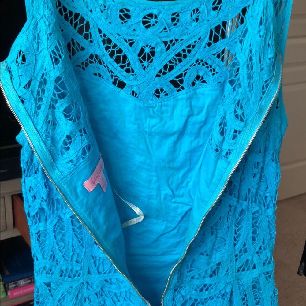 Lilly Pulitzer Foley dress with hand sewn lace - Picture 9 of 9